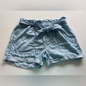 Aerie light blue paper bag‎ style shorts soft material women’s size small